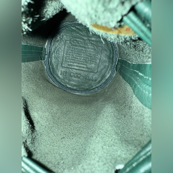 RARE Vintage Coach Littleton Drawstring Mini (NWT and booklet) - Bottle Green! - Picture 14 of 14